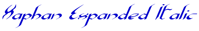 Xaphan Expanded Italic fonte